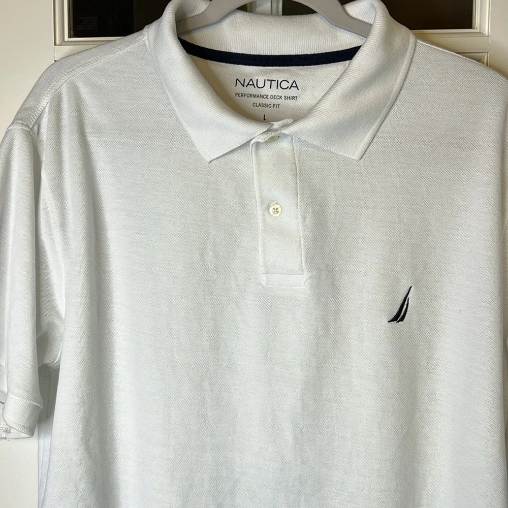 NAUTICA Performance Deck Shirt Classic Fit Polo‎ Size Large